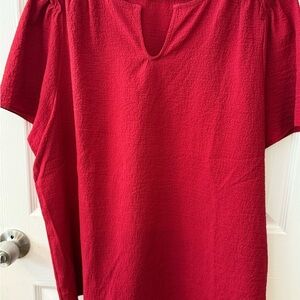 Lush Vibrant Red Blouse